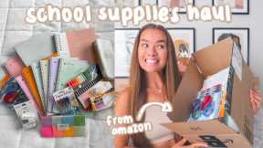 BACK TO SCHOOL SUPPLIES HAUL FROM AMAZON 2021 | planner, notebooks, brush pens, pencil case & more!