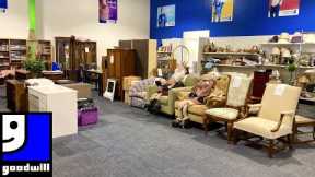 GOODWILL SHOP WITH ME FURNITURE ARMCHAIRS DECOR KITCHENWARE ELECTRONICS SHOPPING STORE WALK THROUGH