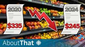Why are we spending less on groceries when they cost more? | About That