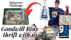 Goodwill Bins Thrift with us!!  - Bins Makeover Challenge - Home Decor Reselling for profit