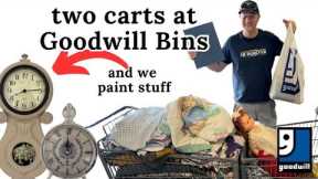 We Bought 2 Carts At The Goodwill Bins! Vintage Quilts, Books, Cottage Home Decor