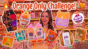 Shop with me for *ORANGE ONLY* Mystery Toys Challenge!!😱🍑🥕🎃🧡 *OMG....🫢* | Rhia Official♡