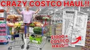 My BIGGEST Costco Haul *EVER* $1000+ GROCERY HAUL + What I Bought!! | Grocery Shopping On A Budget