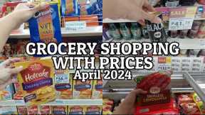 ASMR Grocery Shopping with Prices April 2024 No Talking Vlog