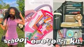 what’s in my back to SCHOOL (supplies) EMERGENCY kit 2024 | essentials, etc