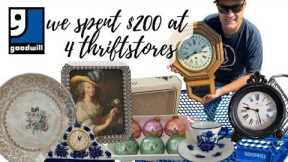 Goodwill Thrifting for profit - We Spent $200 At 4 Thrift Stores! Antique and Vintage Home Decor