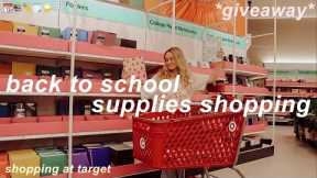 BACK TO SCHOOL SUPPLIES SHOPPING VLOG & HAUL 2024 GIVEAWAY *back to school at target ✏️*