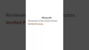 Funny 1 Star Minecraft Amazon Reviews #Shorts