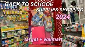 back to SCHOOL supplies shopping @target  + @Walmart vlog 2024