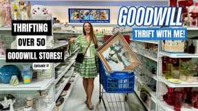 THIS DAY ENDED GREAT! | THRIFTING OVER 50+ GOODWILL THRIFT STORES! | Thrift With Me Episode 11