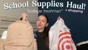 BACK TO SCHOOL SHOPPING & SCHOOL SUPPLIES HAUL *college freshman*