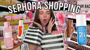 NO BUDGET SEPHORA SHOPPING SPREE! *haul and vlog*