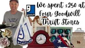 $250 At Four Goodwill Thrift Stores - Thrifting Home Decor For Resale Full Time