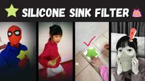 3⭐ Star Shaped Silicone Sink Filter #shorts Funny Family with Product Review JGY test play