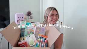 back to school supplies shopping + haul + giveaway *essentials & must haves for school ♡₊ ⊹📃💭⋆⭒˚｡⋆