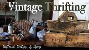 Quaint Vintage Shop Browsing, Goodwill Vintage Thrift Haul & A Charming Thrift Flip!