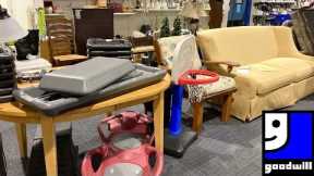 GOODWILL SHOP WITH ME SOFAS CHAIRS TABLES FURNITURE DECOR KITCHENWARE SHOPPING STORE WALK THROUGH