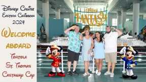 Disney Cruise Vlog DAY 1 - Embarkation Day on the DISNEY FANTASY - Eastern Caribbean 2024