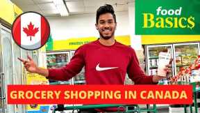 * GROCERY SHOPPING IN CANADA * || FOOD BASICS VLOG || INTERNATIONAL STUDENT! 🇨🇦