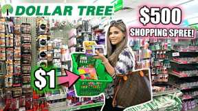 DOLLAR TREE GIRLY $500 SHOPPING SPREE! *I BOUGHT 500 THINGS*