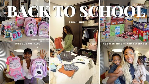 Back to School Chaos? School Supplies Haul | Organizing School Outfits | Grocery Shopping | Mom of 2