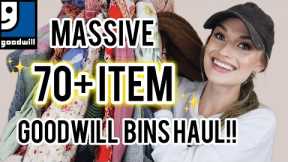 MASSIVE 70+ Item Goodwill Bins Thrift Haul! Amazing Finds to Resell on Poshmark for a Profit $$