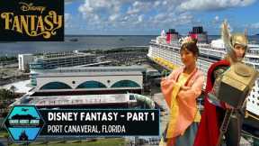 Disney Fantasy - Part 1: Embarkation Day | Port Canaveral, FL | Dinner in Royal Court (4K)