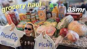 ASMR a realistic grocery haul 🥬🍎 close clicky whispers