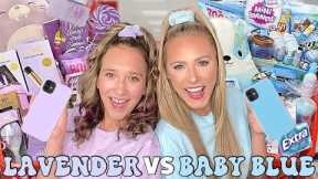 LAVENDER 🦄🍬VS BABY BLUE 🧊💎 TARGET SHOPPING CHALLENGE!