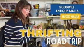 THRIFTING ROAD TRIP! | Shopping Goodwill, Antique Malls | Huge Haul