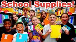 School Supplies for 10 kids! | Back To School 2024! | School Supplies Haul!