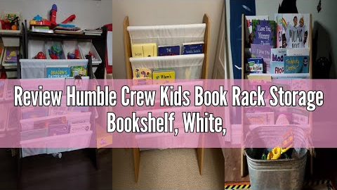 Review Humble Crew Kids Book Rack Storage Bookshelf, White, White/White