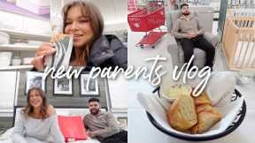 VLOG: target baby shopping, valentine’s day, family update & healthy grocery haul ♥️