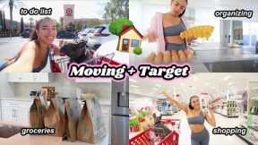 MOVING VLOGS: Target Shopping, Fridge Organization & Grocery Haul!