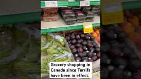 Grocery shopping in Canada since tariffs have taken effect. ￼#tarrifs #trump #canada #pov #life