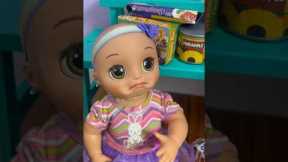 Baby alive shopping trip! Gross milk 🤢 #shorts #babyalive #babydoll