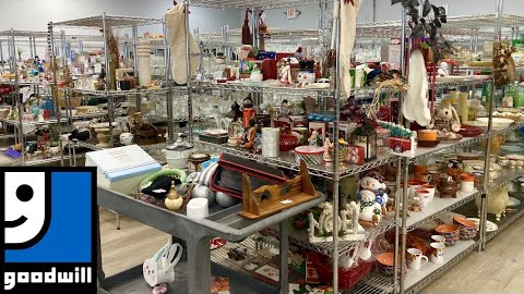 GOODWILL SHOP WITH ME HOME DECOR DECORATIVE ACCESSORIES KITCHENWARE SHOPPING STORE WALK THROUGH