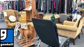 GOODWILL SHOP WITH ME FURNITURE ARMCHAIRS TABLES HOME DECOR KITCHENWARE SHOPPING STORE WALK THROUGH