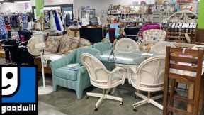 GOODWILL SHOP WITH ME FURNITURE TABLES ARMCHAIRS KITCHENWARE HOME DECOR SHOPPING STORE WALK THROUGH