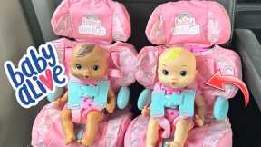 BABY ALIVE newborn girls go on a outing 🛒 shopping and Chuck E. Cheese ☀️