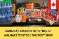 CANADIAN GROCERY WITH PRICES / 