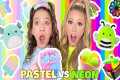 NEON ⚡️🍭 VS PASTEL 🌸❄️ LEARNING