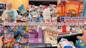 CHRISTMAS GROCERY SHOPPING AND FOOD HAUL CHRISTMAS 🎅🏻 🎄