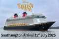 Disney Fantasy Arriving Southampton