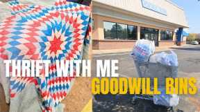 I found a cart FULL of treasures at the goodwill outlet bins today • thrift with me