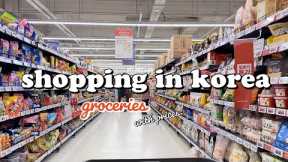 shopping in korea vlog 🇰🇷 supermarket food haul with prices 🍗 cooking & snacks unboxing