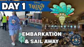 Disney Fantasy 2025 Cruise Vlog Day 1 | Embarkation & Sail Away Party!