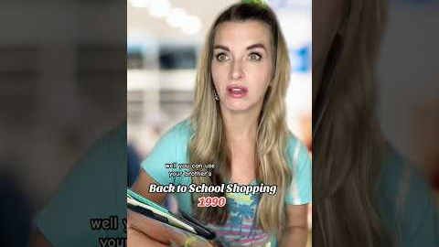 Back To School Shopping in the #90s vs todays HAUL #shorts