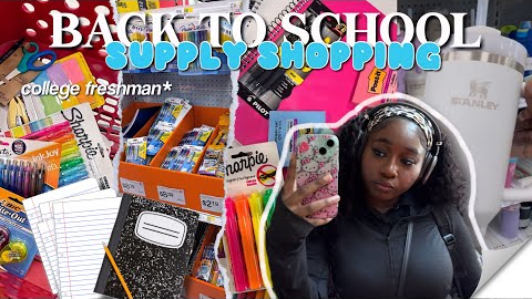 BACK TO SCHOOL SUPPLIES SHOPPING + HAUL 2025 📓| COLLEGE FRESHMAN EDITION