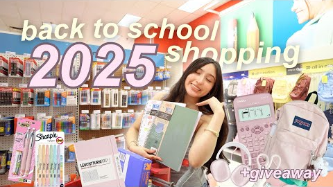 ✏️ Back to SCHOOL supplies shopping! NO BUDGET | 2025 + GIVEAWAY